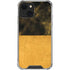 Black and Gold Split Marble iPhone 14 Clear Case